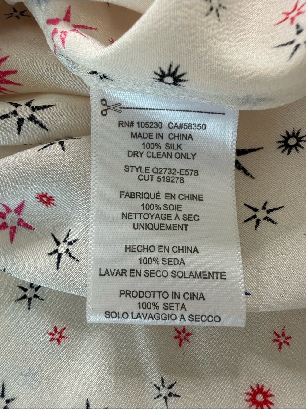 Equipment Femme Silk Celestial Star Print Blouse Small - Picture 7 of 11